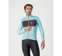 Maillot Castelli Unlimited Trail 2 manches longues bleu piscine gris foncé - M