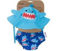 Zoocchini Maillot de bain et chapeau Motif Requin UPF 50 Bleu 6-12 mois Garçon