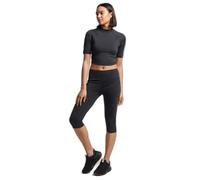 Superdry Run 3/4 Tight Crop Short Sleeve T-shirt Noir XL Femme