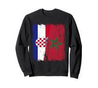 Maillot Croatie Maroc Demi Drapeau Croate Patrimoine Marocain Sweatshirt