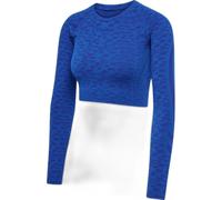 Hummel Mt Leo Cropped Seamless Long Sleeve T-shirt Bleu M Femme