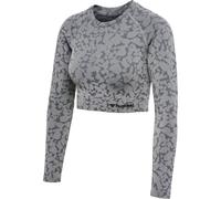 Hummel Pi Crop Seamless Long Sleeve T-shirt Gris XL Femme