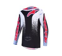 Alpinestars Fluid Drag Maillot Motocross, Noir/Blanc/Rouge/Bleu, Taille XL