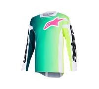 Alpinestars Racer Portl, maillot XXL Vert/Blanc/Noir/Fuchsia Vert/Blanc/Noir/Fuchsia