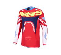 Maillot Cross Alpinestars Supertech Dyna Rouge Feu/Blanc/Bleu MarineS Rouge Feu,Blanc,Bleu Marine