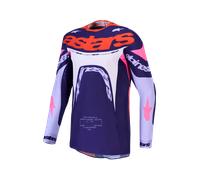 Maillot Cross Alpinestars Supertech Dyna Violet Clair/Violet Foncé/Pourpre/Rose FluoS Violet Clair,Violet Foncé,Pourpre,Rose Fluo