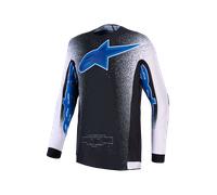 Alpinestars Supertech Hiten AFD Maillot Motocross, Noir/Bleu/Violet, Taille S