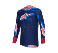 Maillot Cross Alpinestars Supertech Vista Bleu Marine/Corail Chaud/CobaltS Bleu Marine,Corail Chaud,Cobalt