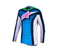 Maillot Cross Alpinestars Techstar Maven Blanc/Blithe/Bleu/Vert FluoXL Blanc,Blithe,Bleu,Vert Fluo
