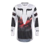 Maillot Cross FOX 180 Kairos Blanc/rouge fluorescentM Blanc,rouge fluorescent