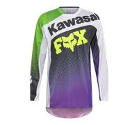 Maillot Cross FOX 180 Kawasaki Violet/BlancL Violet,Blanc