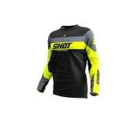 Maillot moto cross SHOT RACE GEAR Devo League Neon Yellow S