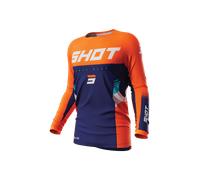 Shot Contact Tracer Maillot de motocross, bleu-orange, taille XS pour homme