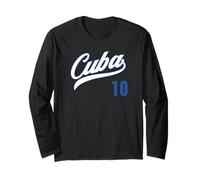 Maillot cubain Cuba Baseball Remera Beisbol 10 Manche Longue