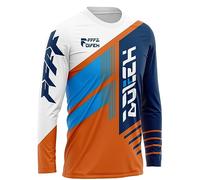 Maillot Cyclisme Homme, Maillot VTT, Maillot de Descente, Chemise à Manches Longues pour Hommes, Vêtements de Motocross d'été (Type 9,L)