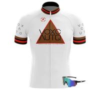 Maillot Cyclisme Homme Manches Courtes Tenue Velo Équipe de France,Été Cyclisme Vêtements Respirant Séchage Rapide (Typ-10,L)