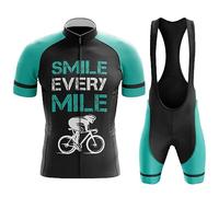 Maillot Cyclisme Homme Tenue Cycliste Été,Vêtements de Velo VTT Manche Courte MTB Jerseys et Cuissard à Bretelle avec 19D Coussin Gel,Ensemble Combinaisons de Cycling Respirant Séchage Rapide(E4,XL)