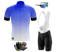 Maillot Cyclisme Homme Tenue,Été Cyclisme Vêtements Respirant Séchage Rapide,Cycliste Homme Manche Courte MTB Jersey (Typ-6,L)