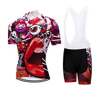 Maillot Cyclisme Kit Homme - Tenue Cycliste Manche Courte MTB Jersey + 9D Gel Pantalons - Vêtements Été Respirant Séchage Rapide
