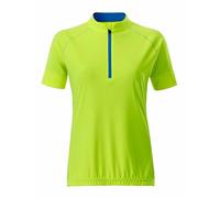 Maillot Cycliste Demi Zip - Femme - Jn513 - Jaune Vif