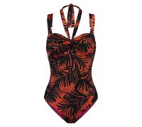 Maillot de bain 1 piÃšce tissu sculptant femme Triumph Summer Palm Marron 42E