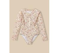 Maillot De Bain 1 Pièce Anti-uv Imprimé Bali Rose 8A