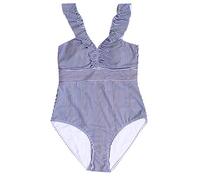 Maillot de Bain 1 Pièce Avec Armature Robe Femme Femmes Bikini Print Up Monokini Bathing Swimwear Beach Swimsuit One Swimwears Tankinis Set Tankini Femme Grande Taille Maillots de Bain Jupe (Blue, XL)