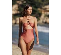 Maillot de bain 1 pièce avec perles - Amber Kiss - 40 - Rose - Femme - Etam