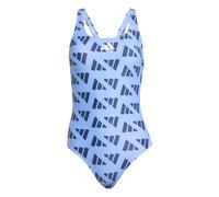 Adidas Logo Graphic V-back Swimsuit Bleu 36 Femme