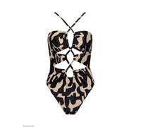 Maillot de bain 1 pièce échancré sans armatures femme Lisca Aswan Noir L