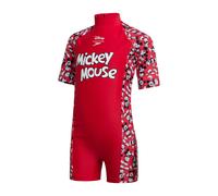 Speedo Disney Mickey Mouse All-in-one Short Sleeve Back Zip Uv Shorty Rouge 5 Years Enfants