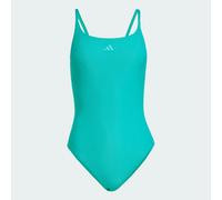 adidas Damen ICONISEA Ribbed Padded Thin Straps Swimsuit, Pure Teal, 40
