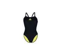Maillot de bain 1 piece femme aquasphere essential tie back noir jaune