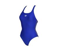 Arena Maillot de Bain 1 pièce Icons pour Femme Dos Nageur Uni, Bleu Fluo, 32