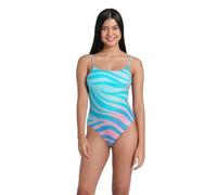 Arena Maillot de bain 1 pièce femme Water Prints Bleu Taille S