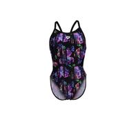 Maillot de bain arena femme rose texture swimsuit xcro noir
