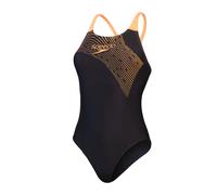 Speedo Maillot de bain femme Medley Logo noir orange, noir/orange, 44 FR