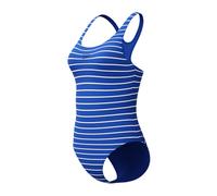 Speedo End+ Print Medalist One Piece Maillot de Bain pour Femme, Bleu, 34