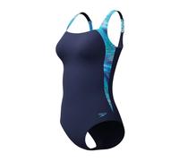 Speedo Maillot de bain une pièce LunaLustre gainant imprimé Femme Taille 44 Peacoat/Skydive