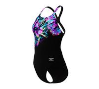 Speedo Female Placement Printed Powerback Swimsuit Rose UK 40 Femme