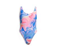 Superdry - Maillot de bain 1 pièce femme - Dos plongeant, imprimé marbre multicolore - M