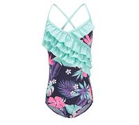 Maillot de Bain 1 Pièce Fille Enfant - Style Hawai à Volants Dentelés - Taille 13-14 Ans