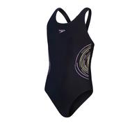 Speedo Placmement Muscleback Swimsuit Noir 7-8 Years Fille