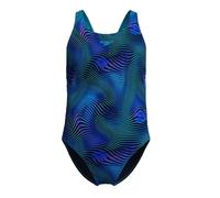 Speedo - Kid's Print Leaderback One Piece - Maillot de bain - 140 - deep sapphire/mayan blue
