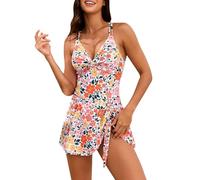 Maillot de Bain 1 Pièce Maillot Une Piece Femme Trendy Swimsuit for Women Deep V Neck Sexy Mesh Patchwork Monokini Comfy Breathable Bathing Suits Bikini Taille Haute Femme Maillots de (Hot Pink, XXL)