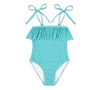 Maillot de bain 1 pièce pour bébé fille - Couleur : imprimé floral - Rash Guard pour la plage et la piscine, bleu ciel, 3-4 ans