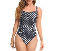 Maillot de Bain 1 Piece Sexy Femme Bandeau Women's Solid Color Belly Slimming Mesh Stitching Sexy Bikini Swimsuit Culotte de Bain Menstruelle Maillots Femme (Grey,XL)