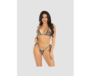 Maillot de bain 2 pièces 81663 strass noir