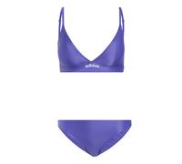 adidas Femme Padded 2-Way Straps Triangle Bikini Set Swimwear, Solar Purple/White, 40