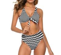 Maillot de Bain 2 pièces à Lacets pour Femme Black Lodge Twin and Peaks